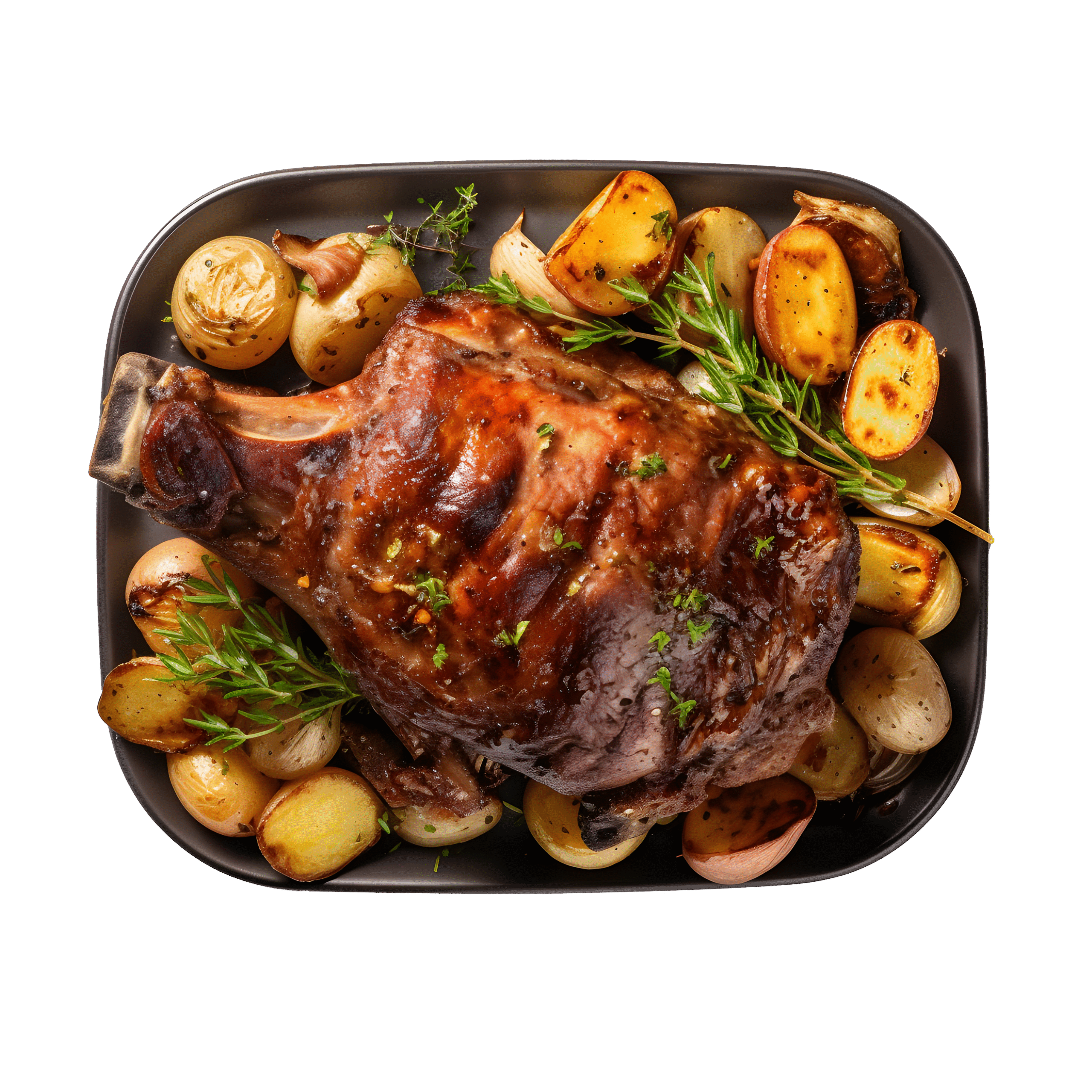 Roast Lamb Leg with Gravy